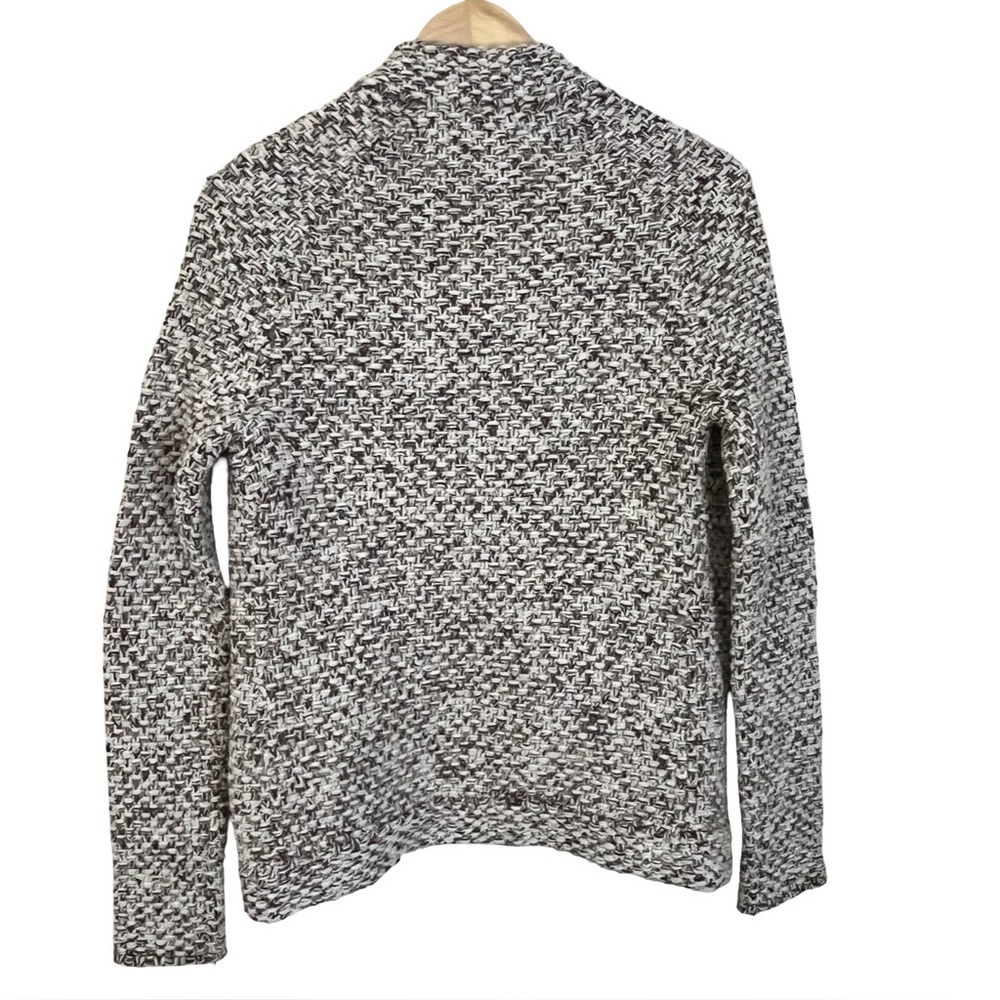 Vintage J Crew Handknit Lambswool Cardigan Neutral Open Front Sweater Small 2005 - Picture 3 of 9